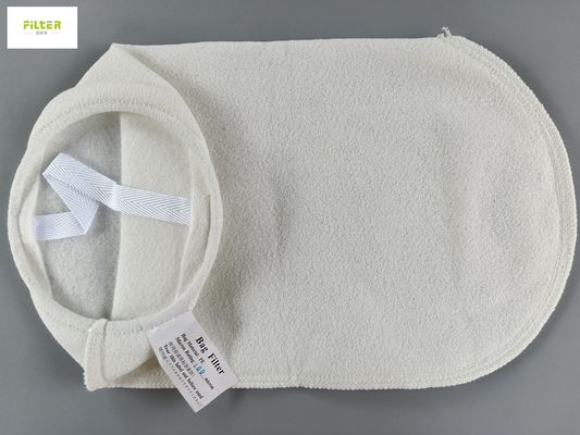 کیسه فیلتر مایع با حلقه پلاستیکی PP / PE / نایلون میش 100 میکران