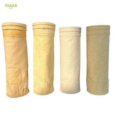 کیسه فیلتر درجه حرارت بالا Nomex Aramid PTFE PPS فیلتر غیر بافته برای جمع آوری گرد و غبار