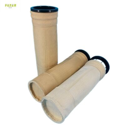P84 PPS پولیستر PTFE فیبرگلاس کیسه فیلتر صنعتی با دمای بالا برای حذف گرد و غبار گاز دود