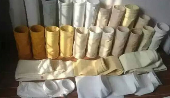 800GSM کیسه فیلتر درجه حرارت بالا / کیسه فیلتر فیبرگلاس جیبی FMS