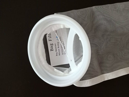 کیسه فیلتر نایلونی توری 60 میکرونی حلقه ای آویزان با حلقه پلاستیکی